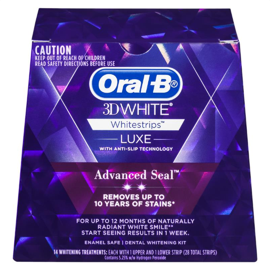 Miếng dán trắng răng Oral B 3D White Luxe Advance Seal 14 Whitening Treatments