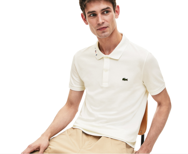 Áo Lacoste Men's 90s Logomania Slim Fit Polo - Flour