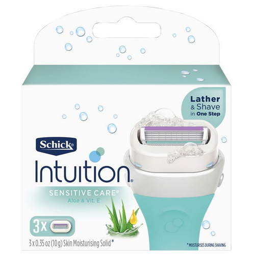 Schick Intuition Naturals Sensitive Care Cartridges 3pk
