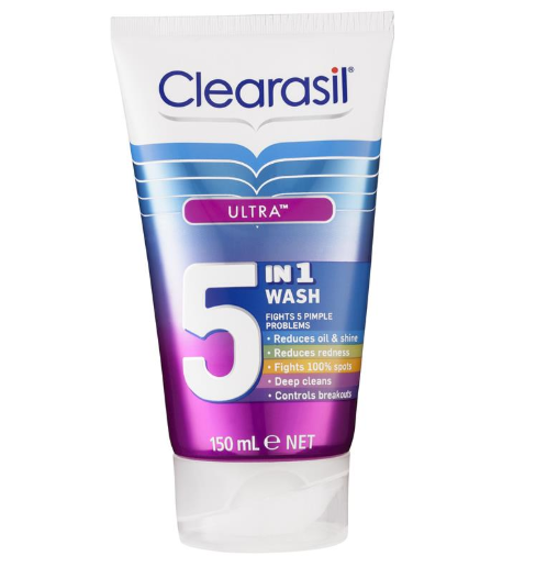 Sữa rửa mặt Clearasil Ultra 5 in 1 Wash 150ml