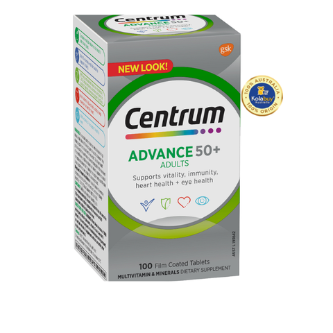 Viên uống Vitamin tổng hợp cho người trên 50 tuổi Centrum Advance 50+ 100 viên