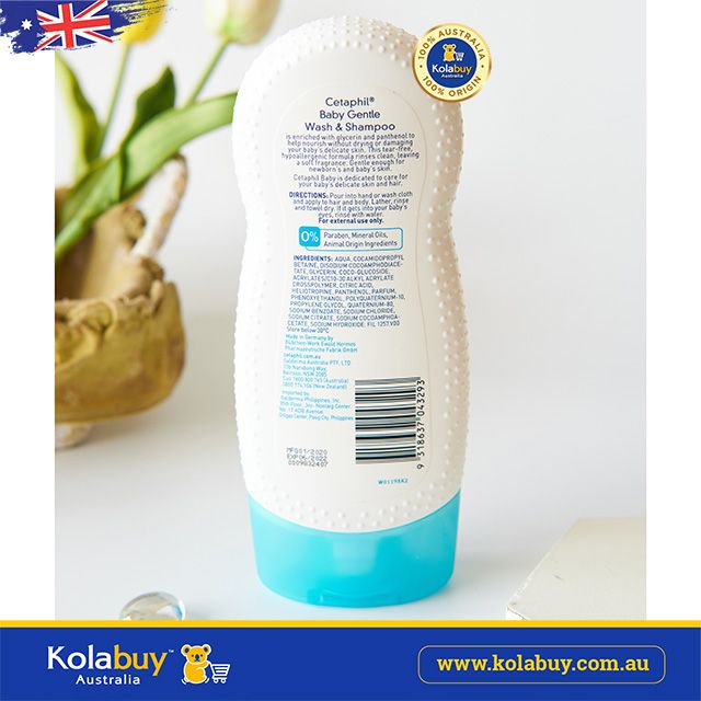 Sữa tắm gội cho bé của Úc Cetaphil Baby Gentle Wash and Shampoo 230ml