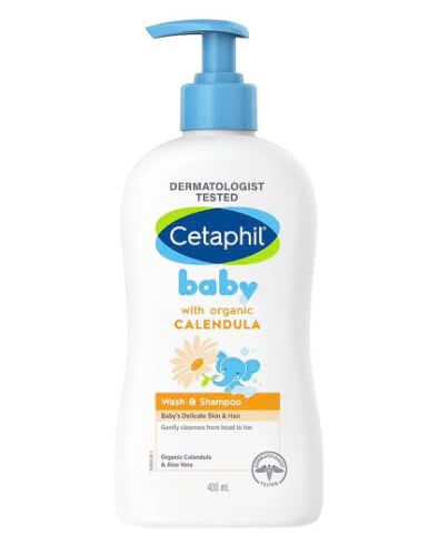 Sữa tắm Cetaphil baby wash & shampoo with organic calendula 400ml