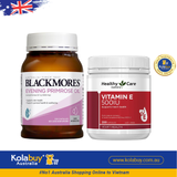 [Special Set] Chăm sóc sức khỏe phái đẹp Tinh dầu Hoa anh thảo Blackmores & Vitamin E Healthy Care (Discount đến 30%)