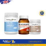 [Special Set] Tăng cường sức khỏe của Úc Bổ xương khớp Glucosamine Blackmores & Dầu cá Omega 3 & Sụn cá mập Healthy Care (Discount đến 30%)