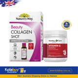 [Special Set] Chăm sóc sức khỏe phái đẹp Vitamin E Healthy Care & Collagen Shot 10 x 50ml Nature's Way (Discount đến 30%)