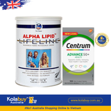 [Special Set] Chăm sóc sức khoẻ người cao tuổi Sữa Alpha Lipid & Centrum Advance 50+ (Discount đến 30%)