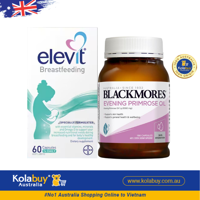 [Special Set] Chăm sóc sức khỏe sau sinh và làm đẹp Elevit 60v & Hoa anh thảo Blackmores 190v (Discount đến 30%)
