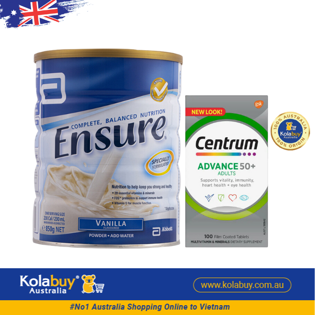 [Special Set] Chăm sóc sức khoẻ người cao tuổi Sữa Ensure & Centrum Advance 50+ (Discount đến 30%)