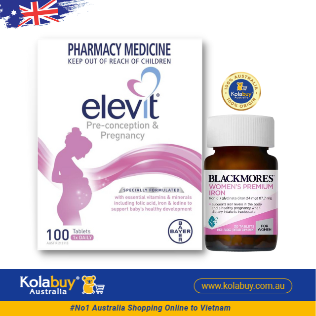 [Special Set] Chăm sóc mẹ bầu Úc Elevit & Sắt Blackmores (Discount đến 30%)