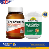 [Special Set] Tăng cường sức khỏe của Úc Bổ xương khớp Glucosamine Blackmores 180v & Vitamin tổng hợp Nature's Way 200v (Discount đến 30%)