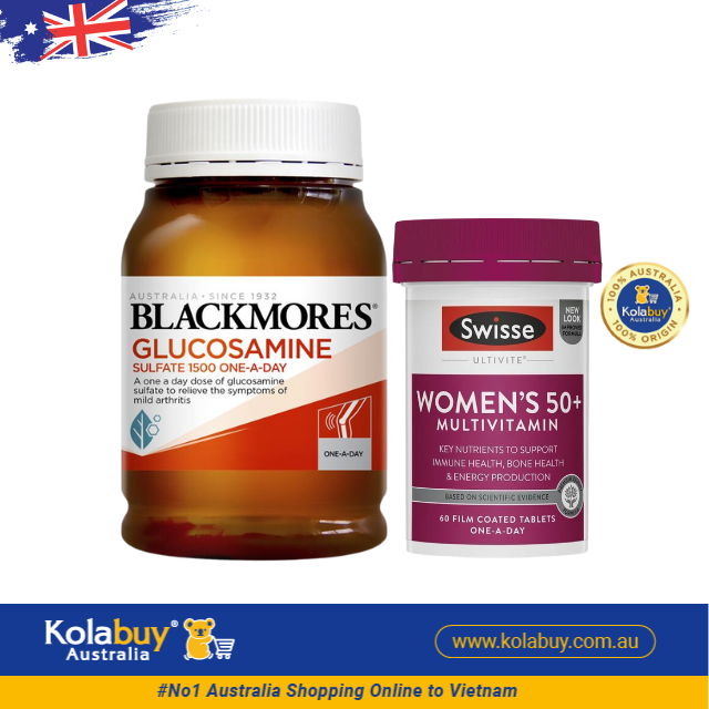 [Special Set] Chăm sóc sức khoẻ phụ nữ cao tuổi Swisse Women Ultivite 50+ & Xương khớp Glucosamine Blackmores (Discount đến 30%)