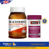 [Special Set] Chăm sóc sức khoẻ phụ nữ cao tuổi Swisse Women Ultivite 50+ & Xương khớp Glucosamine Blackmores (Discount đến 30%)