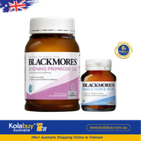 [Special Set] Chăm sóc sức khỏe sau sinh và làm đẹp của Blackmores Tinh dầu Hoa anh thảo & Da, móng, tóc 60v (Discount đến 30%)