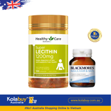 [Special Set] Chăm sóc sức khỏe phái đẹp Mầm đậu nành Lecithin Healthy Care & Hỗ trợ Da, Móng, Tóc Blackmores (Discount đến 30%)