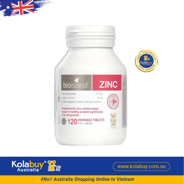 [Special Set] Phát triển toàn diện cho bé của Úc Kẽm 120v Bio Island & DHA 60v Bio Island (Discount đến 30%)