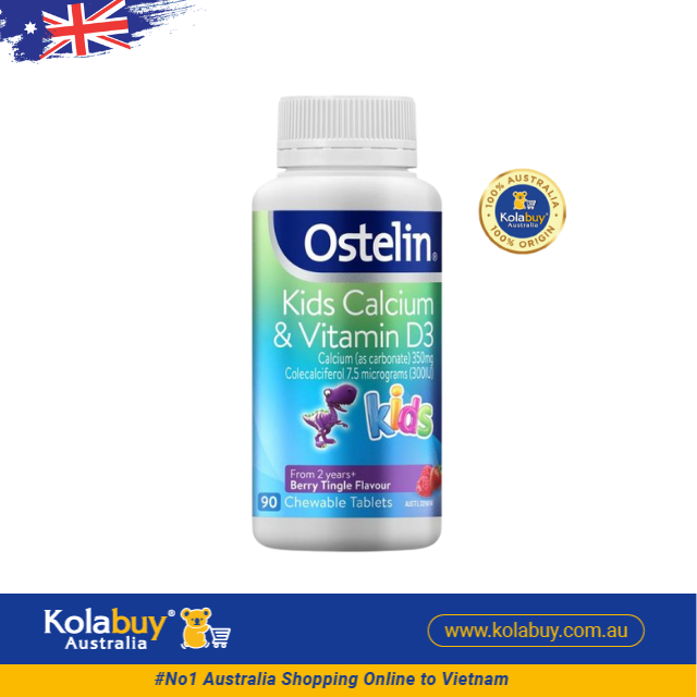 [Special Set] Phát triển toàn diện cho bé của Úc Kẹo canxi khủng long Ostelin 90v & Sắt Iron melts 50v (Discount đến 30%)