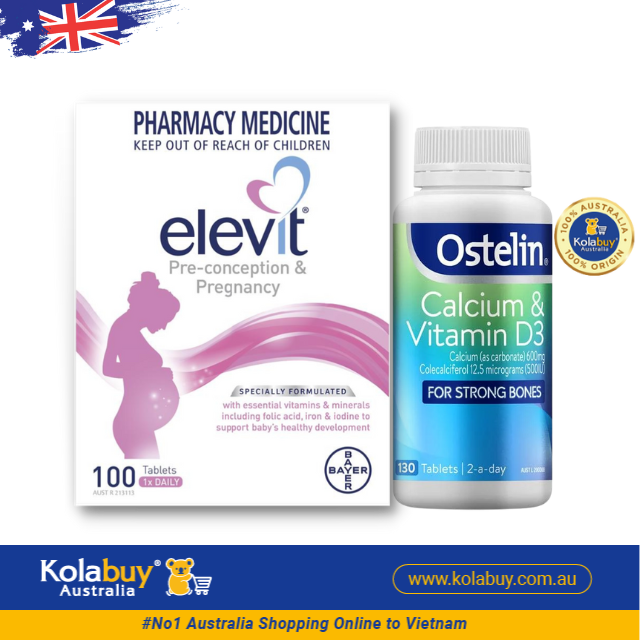 [Special Set] Chăm sóc mẹ bầu Úc Elevit & Canxi bầu Ostelin (Discount đến 30%)