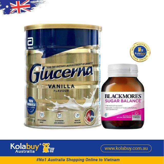 [Special Set] Chăm sóc sức khoẻ người cao tuổi Sữa tiểu đường Glucerna & Cân bằng đường huyết Sugar balance Blackmores (Discount đến 30%)