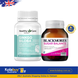 [Special Set] Chăm sóc sức khoẻ Bổ não Healthy care & Cân bằng đường huyết Sugar balance Blackmores (Discount đến 30%)
