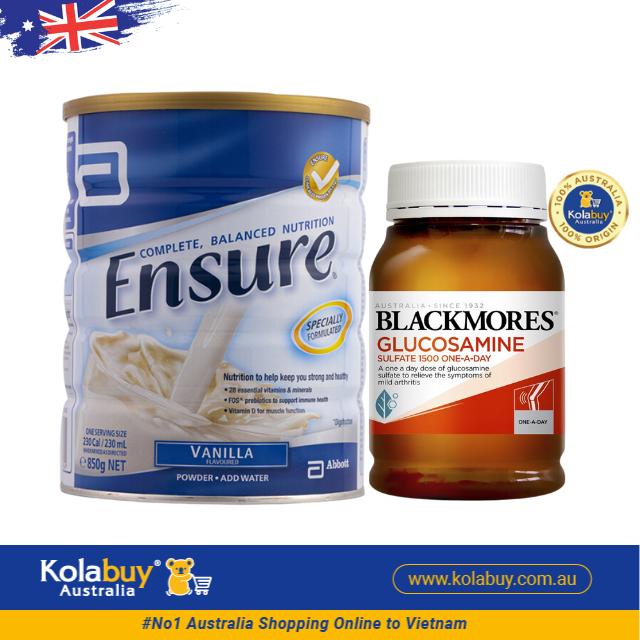 [Special Set] Chăm sóc sức khoẻ người cao tuổi Sữa Ensure & Xương khớp Glucosamine Blackmores (Discount đến 30%)