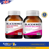 [Special Set] Tăng cường sức khỏe của Blackmores Úc Cân bằng đường huyết Sugar Balance 90v & Giảm mỡ máu Cholesterol 60v (Discount đến 30%)