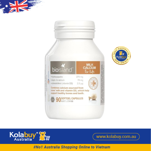 [Special Set] Phát triển chiều cao cho bé của Úc Canxi sữa 90v Bio Island & Lysine 60v Bio Island (Discount đến 30%)