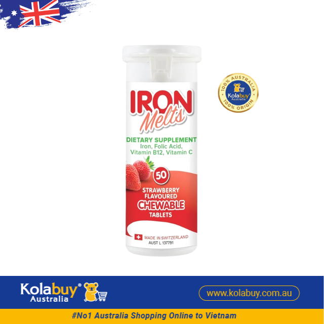 [Special Set] Phát triển toàn diện cho bé của Úc Sắt ngậm Iron Melts & Kẹo dẻo Gummies Kẽm Nature's Way & Vitamin C Nature's Way (Discount đến 30%)