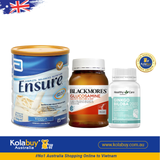 [Special Set] Chăm sóc sức khoẻ người cao tuổi Sữa Ensure & Bổ não Ginkgo Healthy Care & Xương khớp Glucosamine Blackmores (Discount đến 30%)