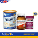 [Special Set] Chăm sóc sức khoẻ phụ nữ cao tuổi Sữa Ensure & Swisse Women Ultivite 50+ & Xương khớp Glucosamine Blackmores (Discount đến 30%)