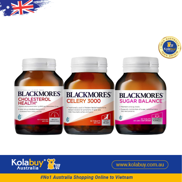 [Special Set] Chăm sóc sức khỏe của Blackmores Úc Cân bằng đường huyết Sugar Balance & Mỡ máu Cholesterol & Phòng ngừa Gout (Discount đến 30%)