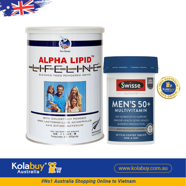 [Special Set] Chăm sóc sức khoẻ nam giới cao tuổi Sữa Alpha Lipid & Swisse Men Ultivite 50+ (Discount đến 30%)