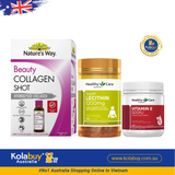 [Special Set] Chăm sóc sức khỏe phái đẹp Mầm đậu nành Lecithin Healthy Care & Vitamin E Healthy Care & Collagen Shot 10 x 50ml Nature's Way (Discount đến 30%)