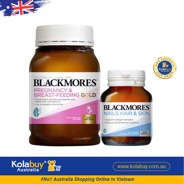 [Special Set] Chăm sóc sức khỏe sau sinh và làm đẹp Blackmores Sau sinh 180v & Da, móng, tóc 60v Blackmores (Discount đến 30%)