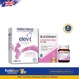 [Special Set] Chăm sóc sức khỏe trước sinh cho nữ Elevit 100v & Bổ trứng Blackmores & Axit Folic (Discount đến 30%)