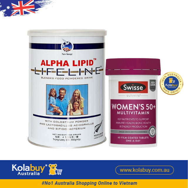 [Special Set] Chăm sóc sức khoẻ phụ nữ cao tuổi Sữa Alpha Lipid & Swisse Women Ultivite 50+ (Discount đến 30%)