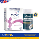 [Special Set] Chăm sóc sức khỏe trước sinh cho cả nam và nữ Elevit 100v & Tinh chất Hàu Úc Oyster plus (Discount đến 30%)