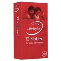 Ansell Lifestyles Condoms Ribbed 12 Pack