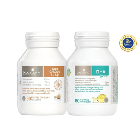 [Special Set] Phát triển toàn diện cho bé của Úc DHA 60v Bio Island & Canxi 90v Bio Island (Discount đến 30%)