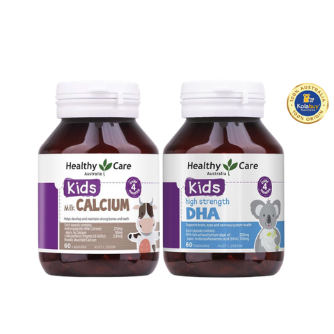 [Special Set] Phát triển toàn diện cho bé của Úc DHA 60v Healthy care & Canxi 60v Healthy care (Discount đến 30%)