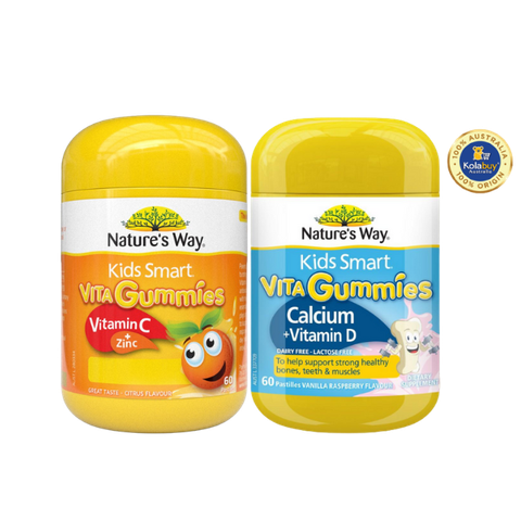 [Special Set] Phát triển toàn diện cho bé của Úc Gummies Kẽm Nature's Way & Vitamin C Nature's Way & Gummies Canxi Nature's Way (Discount đến 30%)