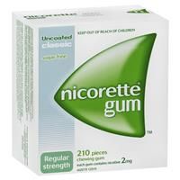 Nicorette Quit Smoking Regular Strength Classic Chewing Gum 2mg 210 Pieces