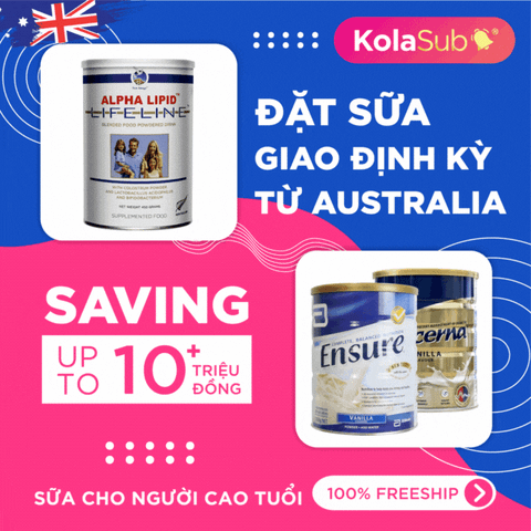 [KolaSub: Tặng 5% & 100% Freeship] Dịch vụ đặt giao sữa định kỳ từ Úc - Sữa cho người trưởng thành