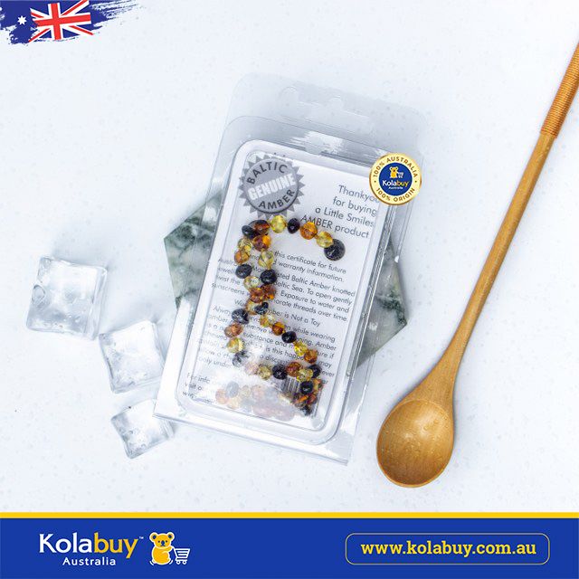 Vòng Hổ phách đeo cổ cho bé Baltic Amber Teething Necklaces Baby 33-35cm