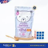 Bột ăn dặm hữu cơ  bổ sung DHA cho trẻ từ 6m Bambini Organic 125g