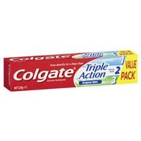 Colgate Triple Action Cavity Protection Fluoride Original Mint Toothpaste Value Pack 220g