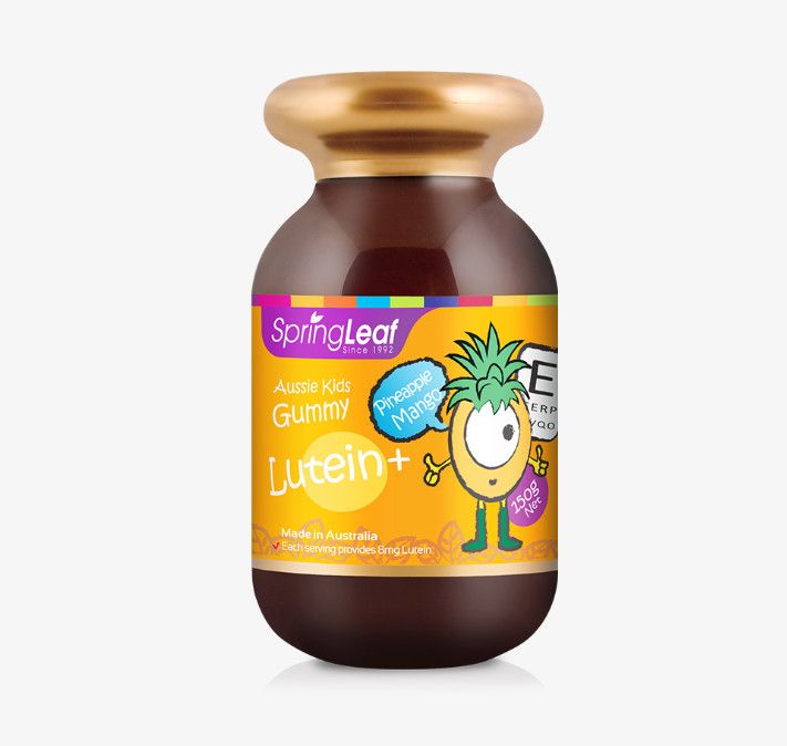 Kẹo dẻo bổ mắt cho bé vị dứa xoài Springleaf Kids Lutein+ 150g Gummy (Pineapple Mango)