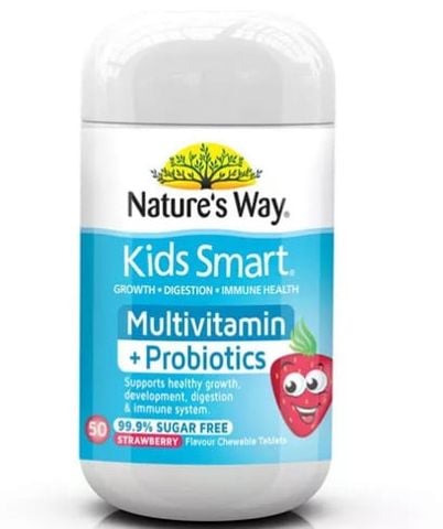 Kẹo Nature's Way Kids Smart Multivitamin + Probiotics Chewables  For Children 50 viên