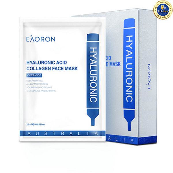 Mặt nạ cấp ẩm Eaoron Hyaluronic Acid Collagen Hydrating Face Mask 25ml 5 miếng