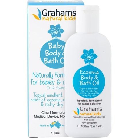 Grahams Natural Baby Eczema Body and Bath Oil 100ml
